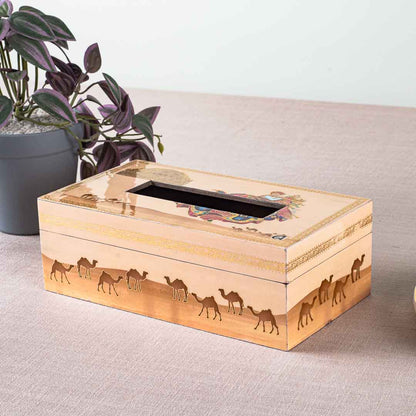 Premium Rajasthani Tissue Box Mdf Design Eight 9.5X6X3 Inch
