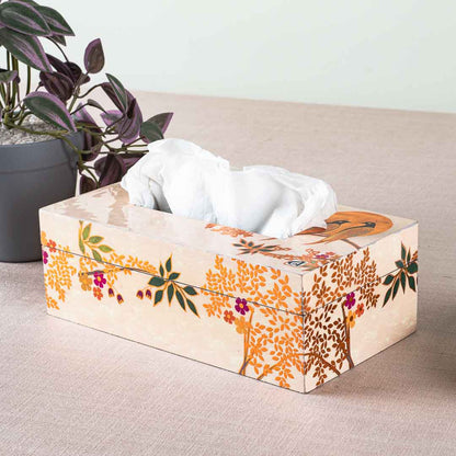 Premium Love Bird Tissue Box Mdf Design Nine 9.5X6X3 Inch