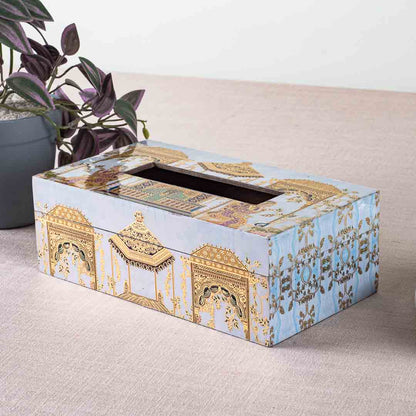 Premium Mughal Tissue Box Mdf Design Two 9.5X6X3 Inch