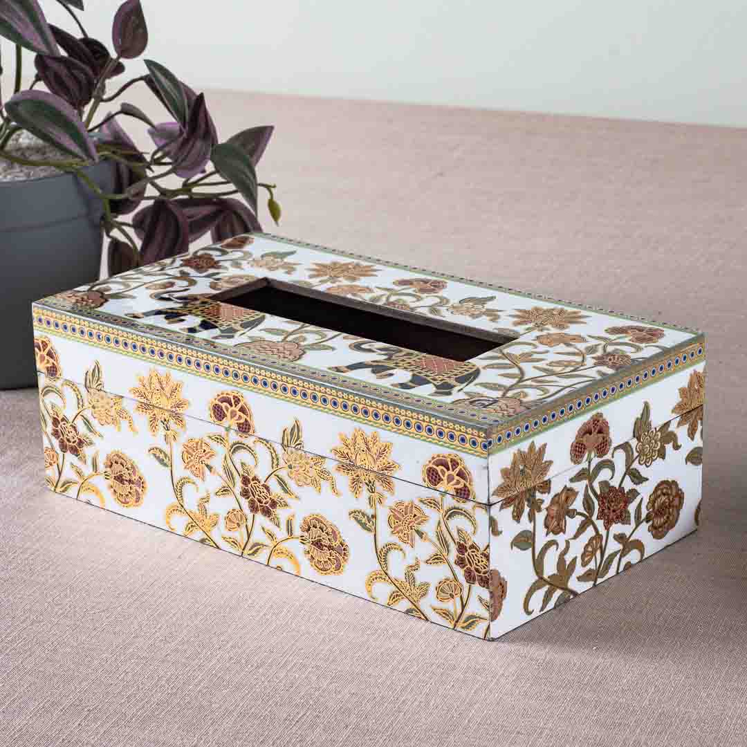 Premium Elephant Tissue Box Mdf Design Three 9.5X6X3 Inch