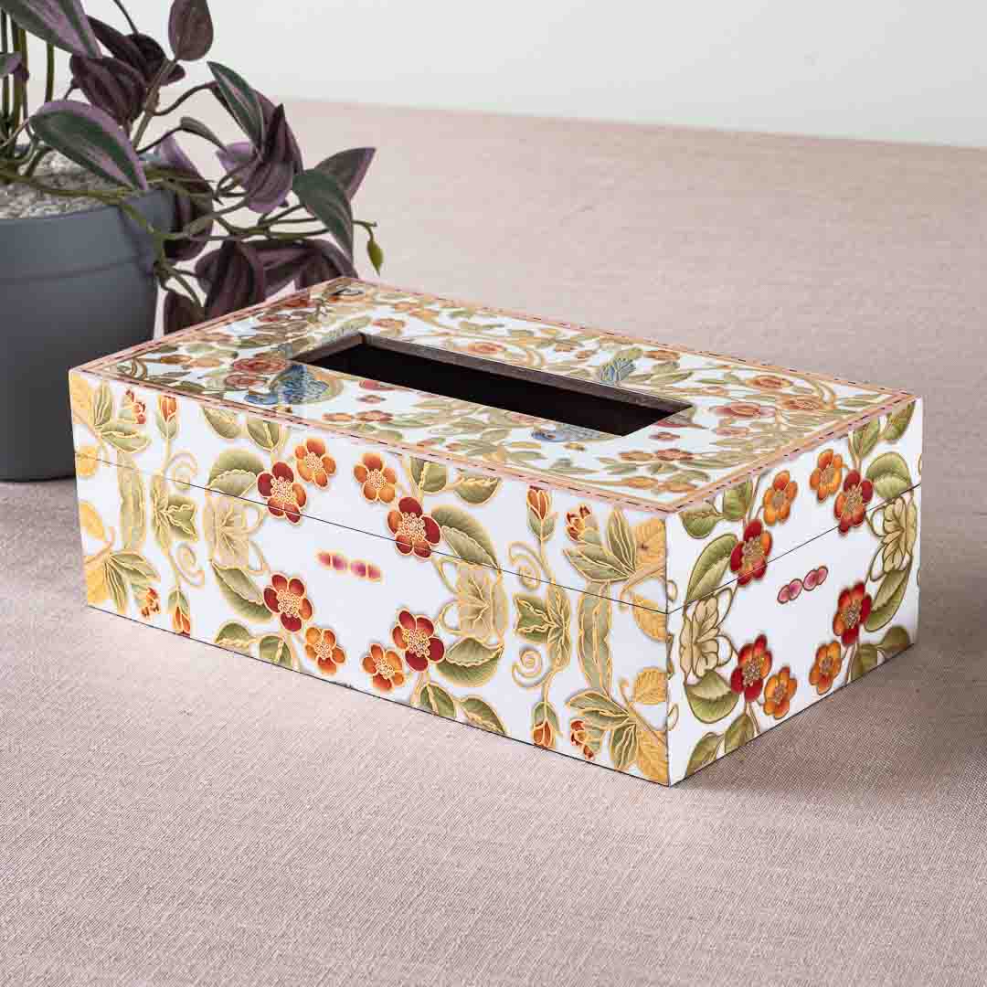 Premium Bird Tissue Box Mdf Design Four 9.5X6X3 Inch