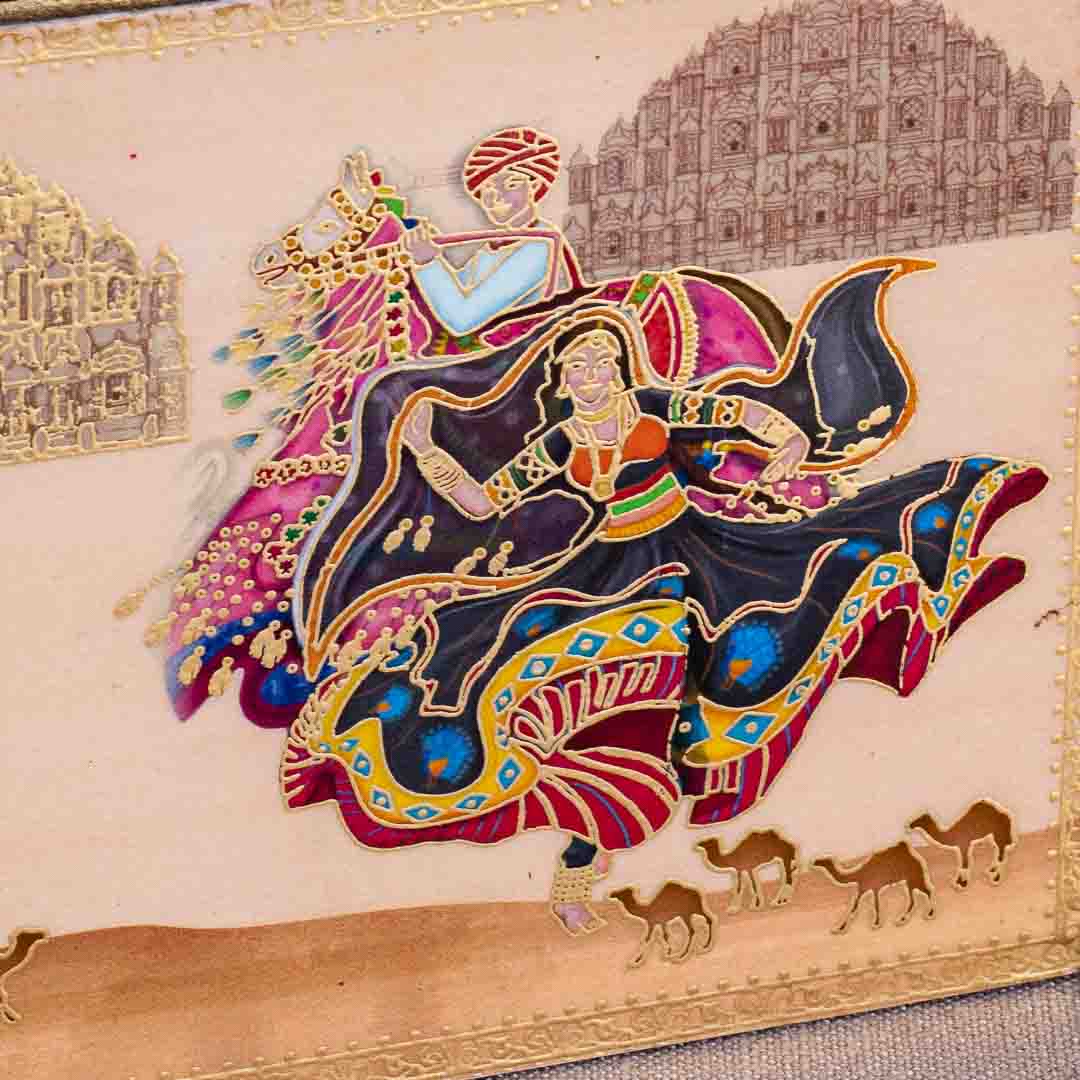 Premium Rajasthani Mdf Cutlery Holder Design Eight  6X3X4 Inch