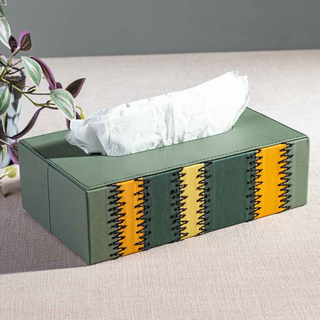 Premium Zig Zag Panel Patch Tissue Box