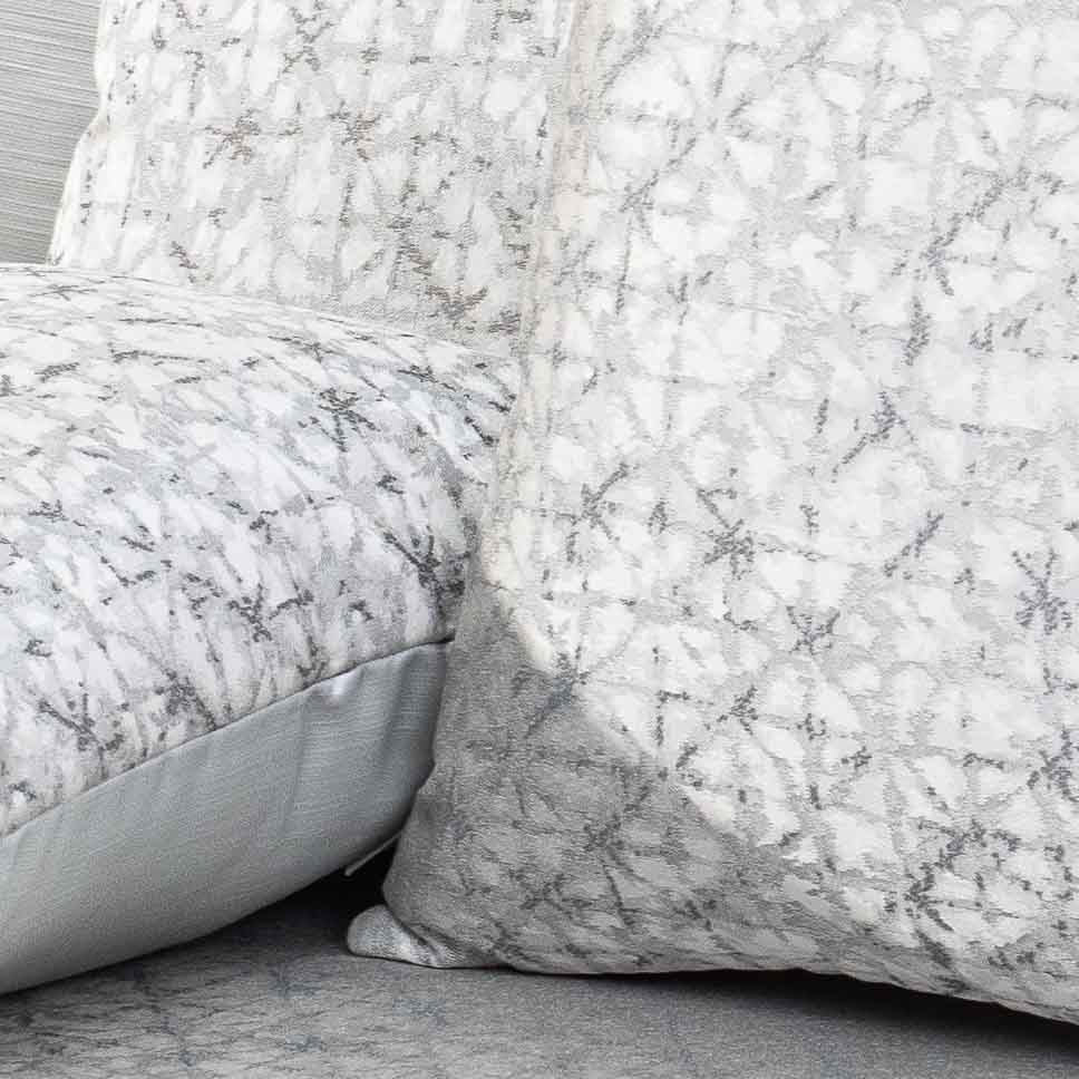Premium King Size Grey- Silver Jacquard Mix (1+2+2) Bed Cover Design Sixteen