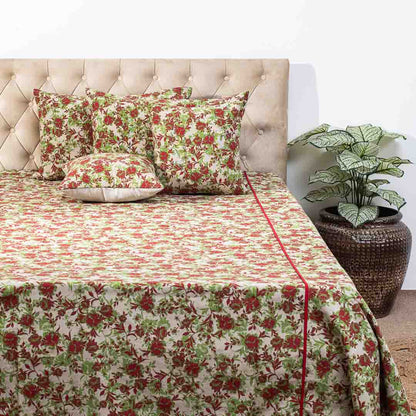 Premium Multi Colour Cotton Jacquard Exp Bedcover Set (1+2+2)