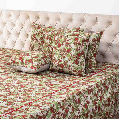 Premium Multi Colour Cotton Jacquard Exp Bedcover Set (1+2+2)
