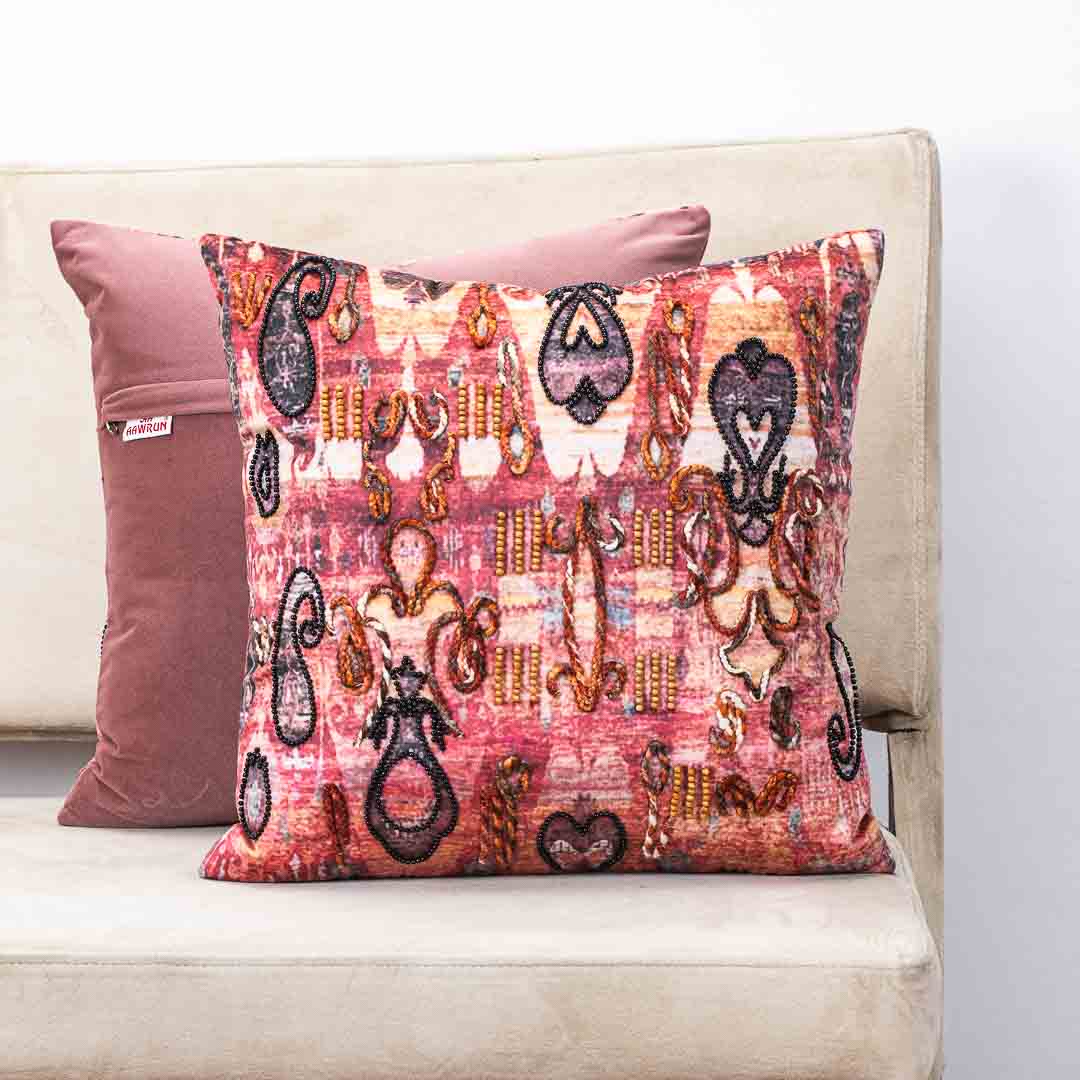 Premium Bee Katha Cushion Cover