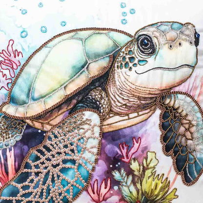 Premium Tortoise - Hand Work Cushion Cover