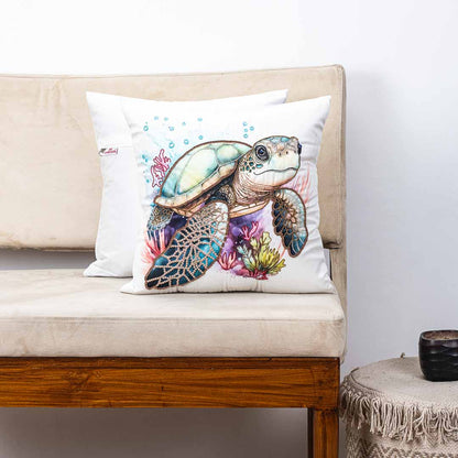 Premium Tortoise - Hand Work Cushion Cover