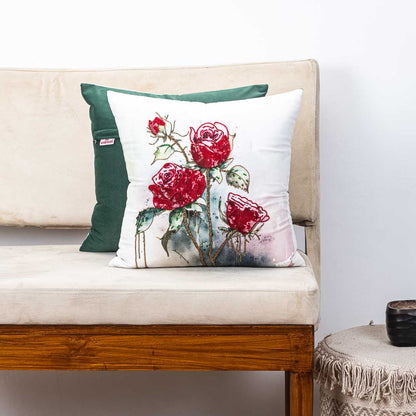 Premium Red Roses Cushion Cover