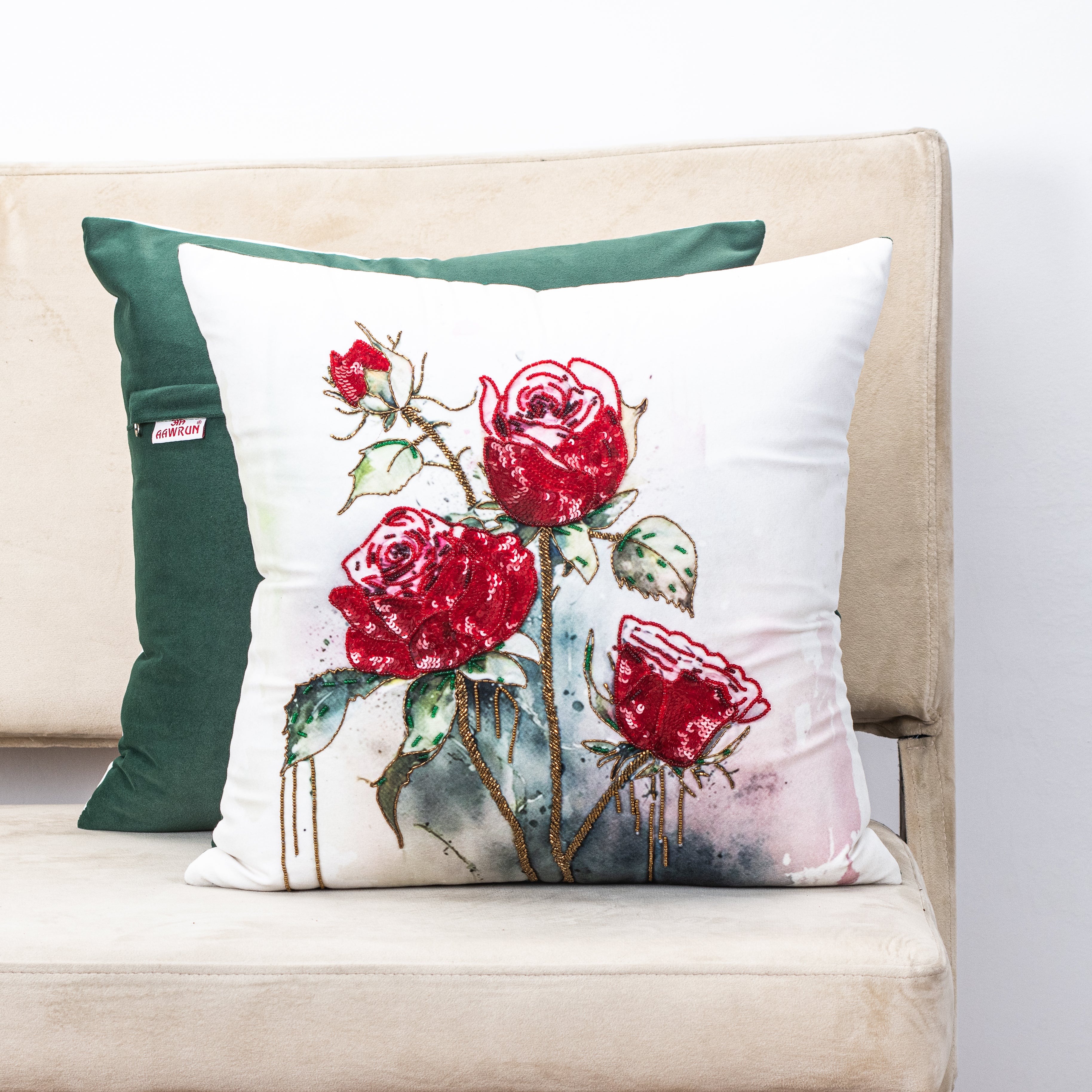 Premium Red Roses Cushion Cover