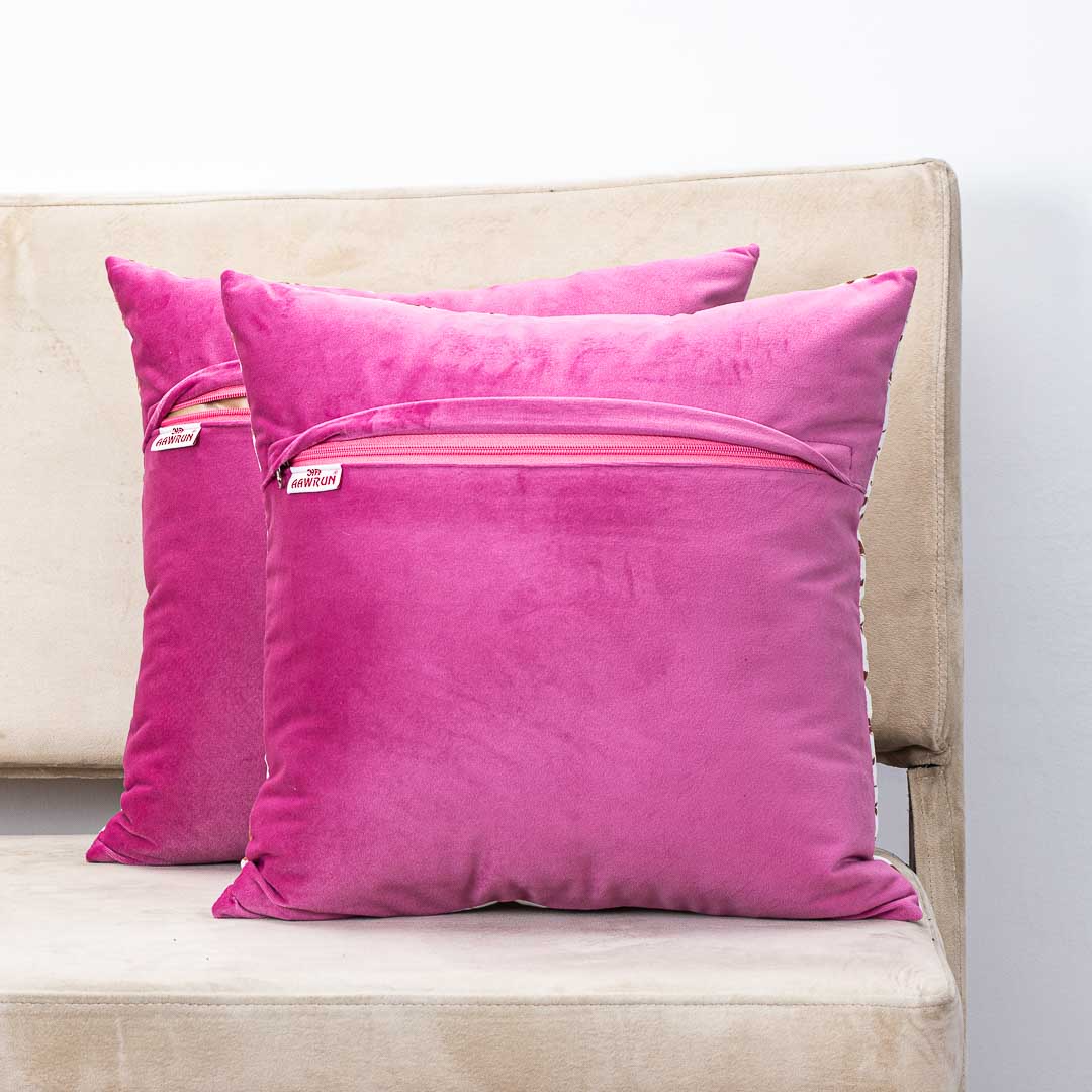 Pichwai Cow Frame - Hand Work Cushion Cover