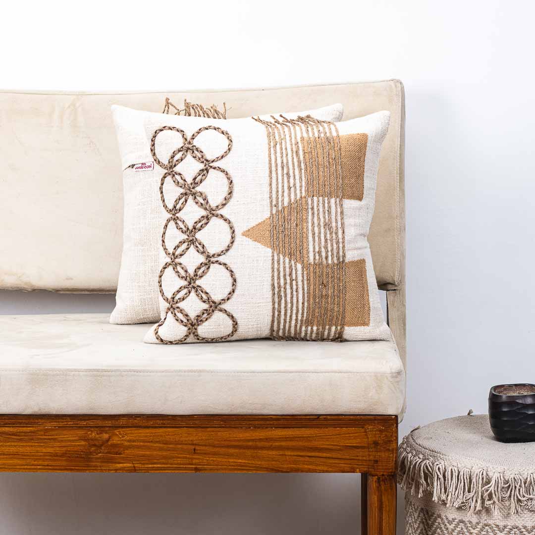 Premium New Fashion Jute Cushion Cover Design Three