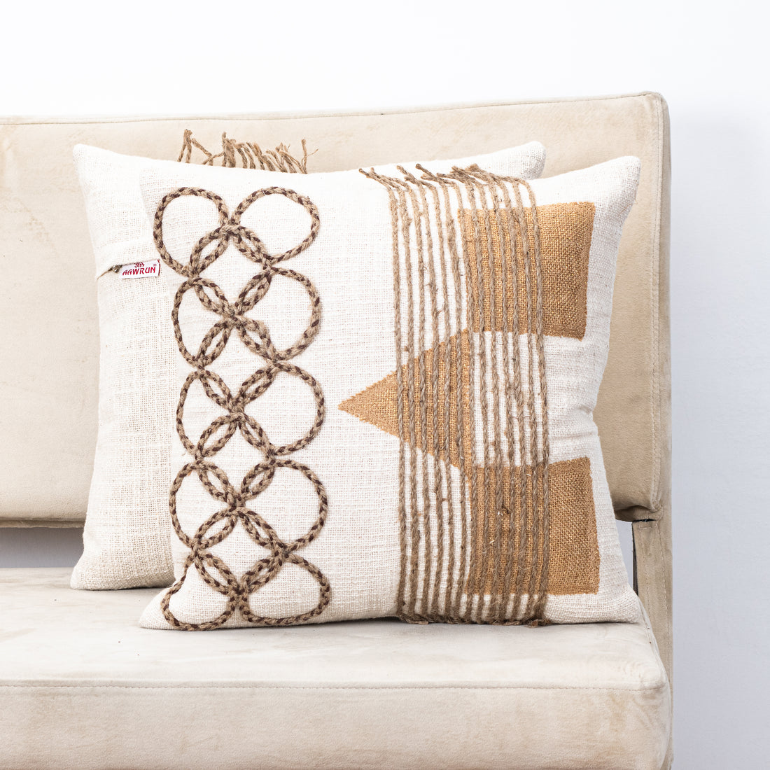 Premium New Fashion Jute Cushion Cover Design Three