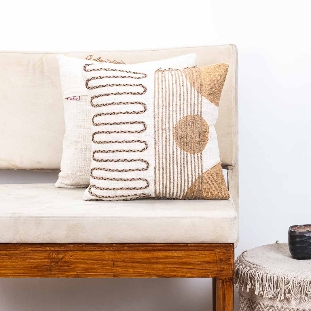 New Fashion Jute Cushion Cover Design Four