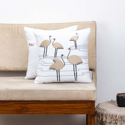 Premium Flamingo Cotton Emb&