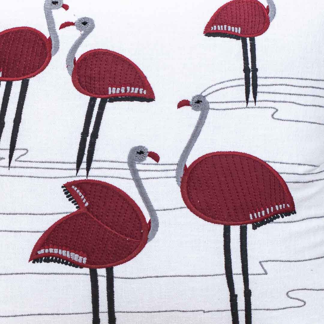 Premium Flamingo Cotton Emb&