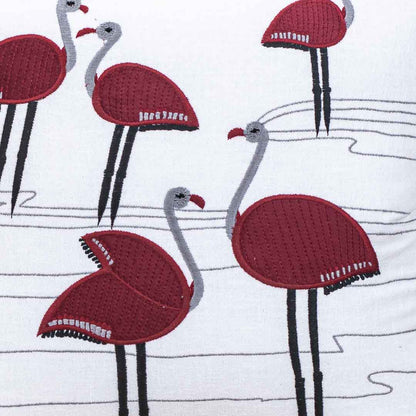 Premium Flamingo Cotton Emb&