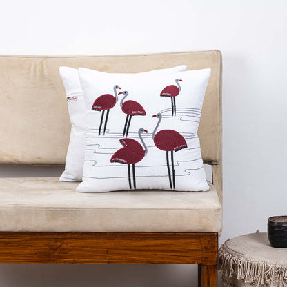 Premium Flamingo Cotton Emb&