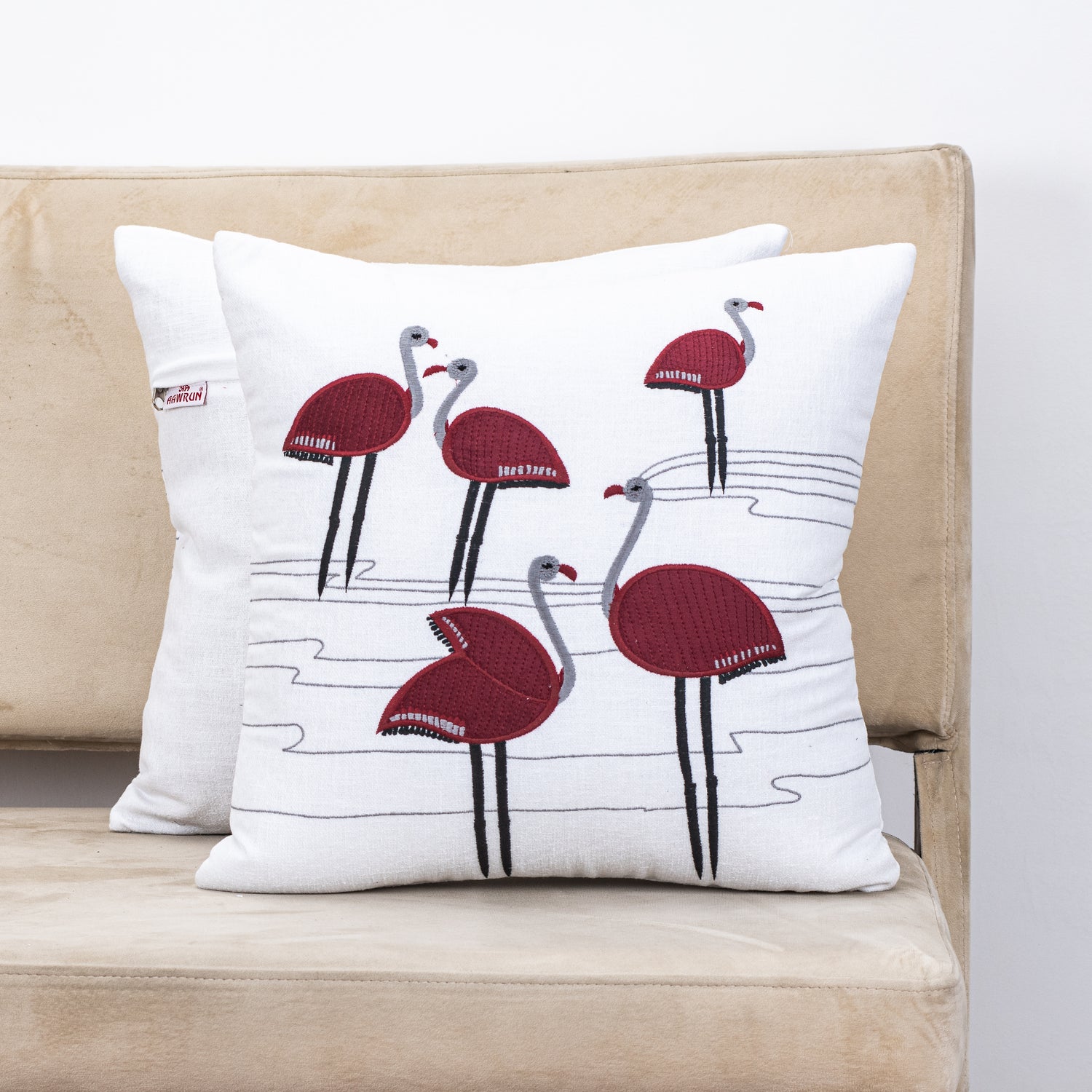 Premium Flamingo Cotton Emb&