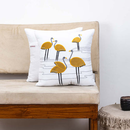 Premium Flamingo Cotton Emb&