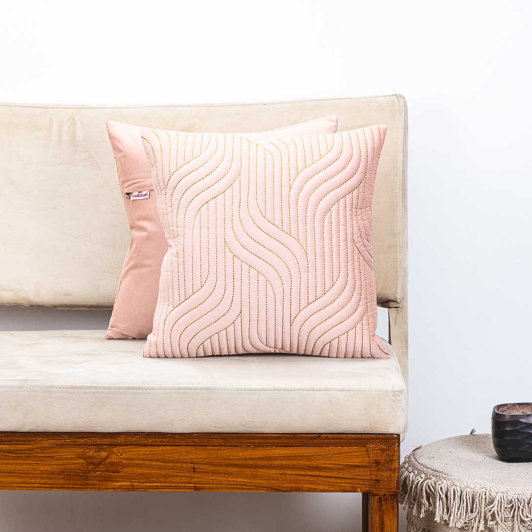 Vapour Pattern Zari Velvet Cushion Covers