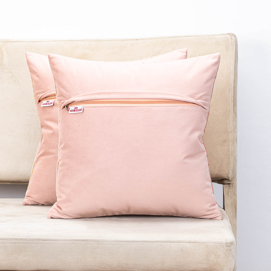 Vapour Pattern Zari Velvet Cushion Covers