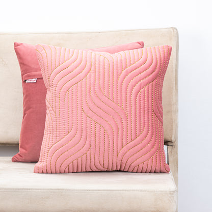 Vapour Pattern Zari Velvet Cushion Covers