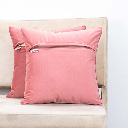 Vapour Pattern Zari Velvet Cushion Covers