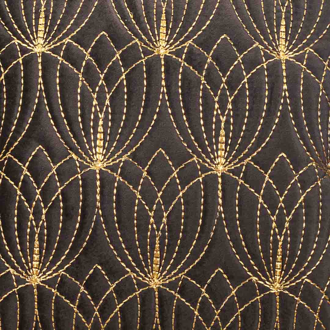 Lotus Design Zari Quilted Cushion Cover