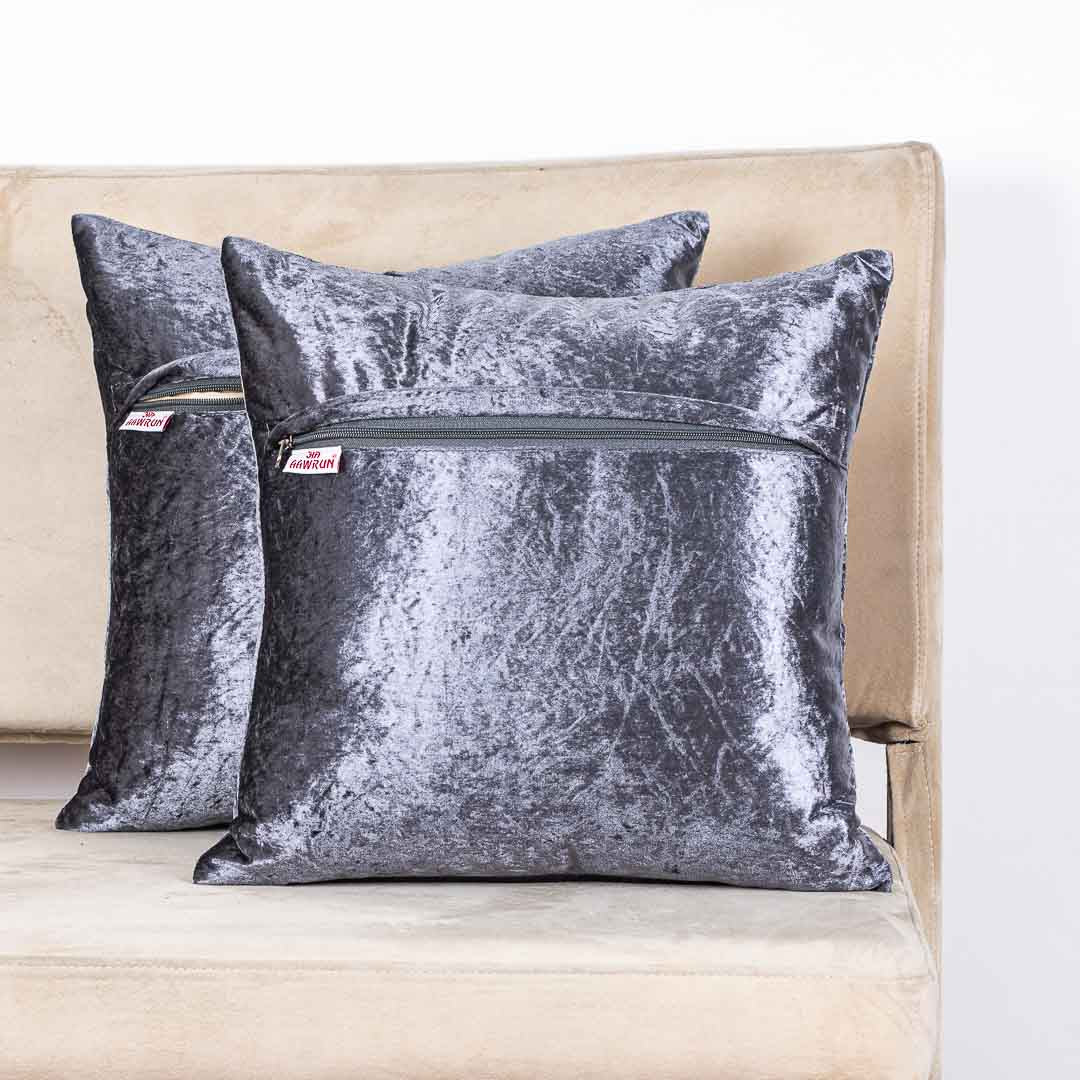 Premium Velvet Shaded Flower Patch Cushion Cover