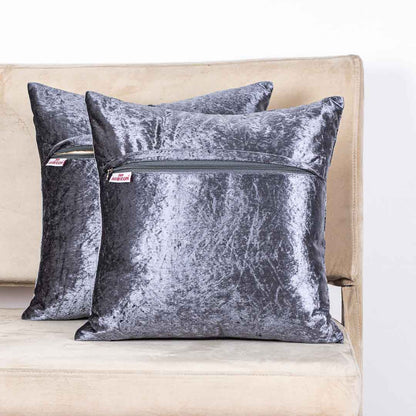 Premium Velvet Shaded Flower Patch Cushion Cover