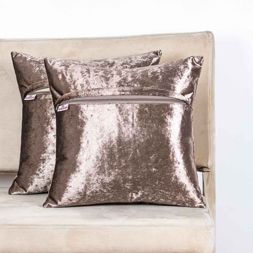 Premium Velvet Shaded Flower Patch Cushion Cover