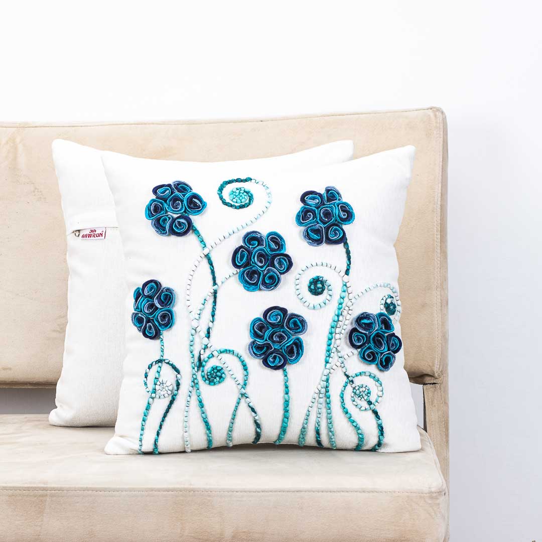 Premium Rosette Royal Cushion Cover