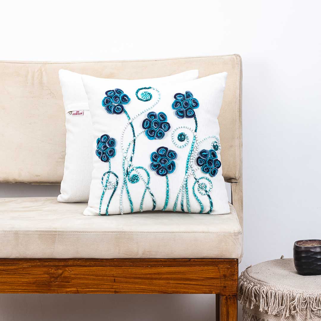Premium Rosette Royal Cushion Cover