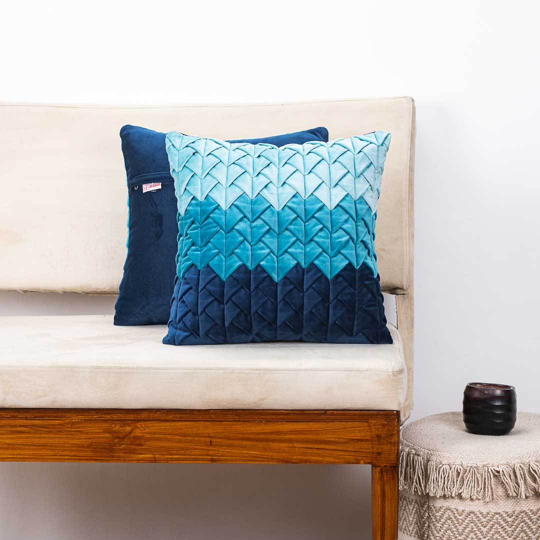 Premium Velvet Shaded Pineapple Textured Cushion Cover