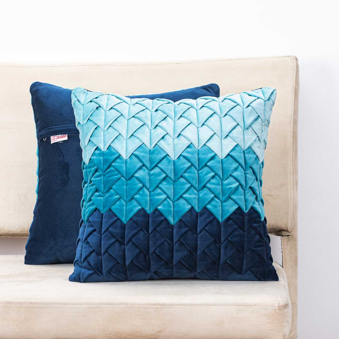 Premium Velvet Shaded Pineapple Textured Cushion Cover