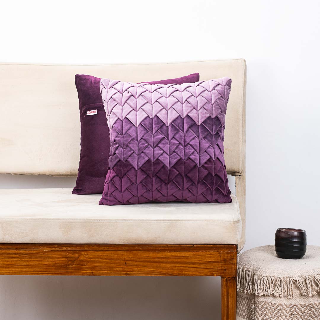 Premium Velvet Shaded Pineapple Textured Cushion Cover