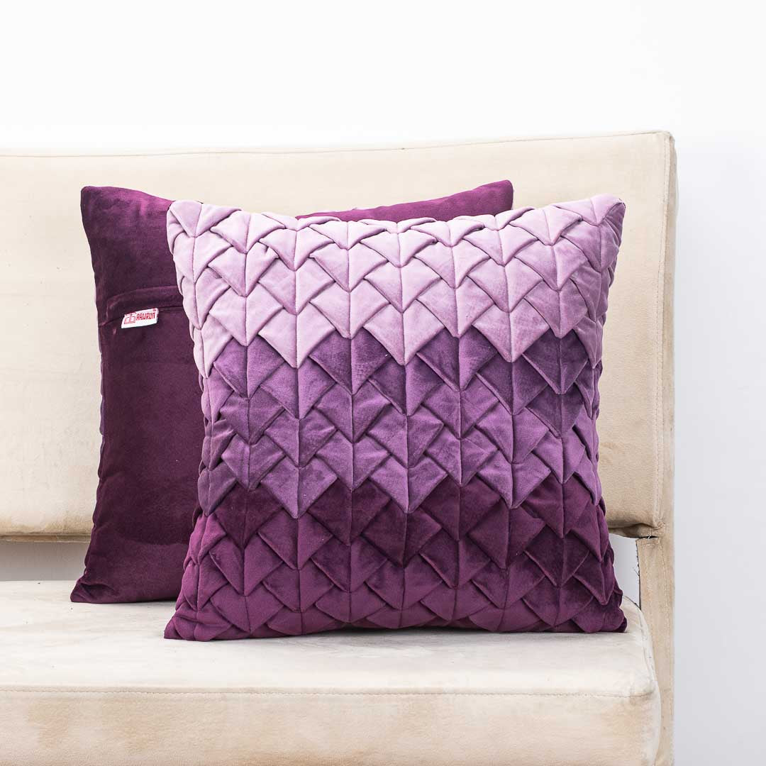 Premium Velvet Shaded Pineapple Textured Cushion Cover