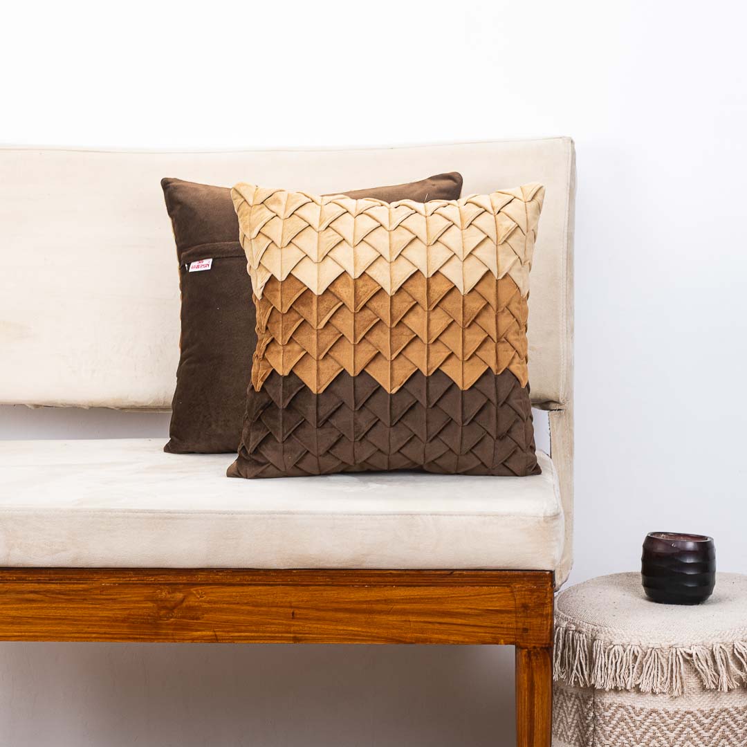 Premium Velvet Shaded Pineapple Textured Cushion Cover