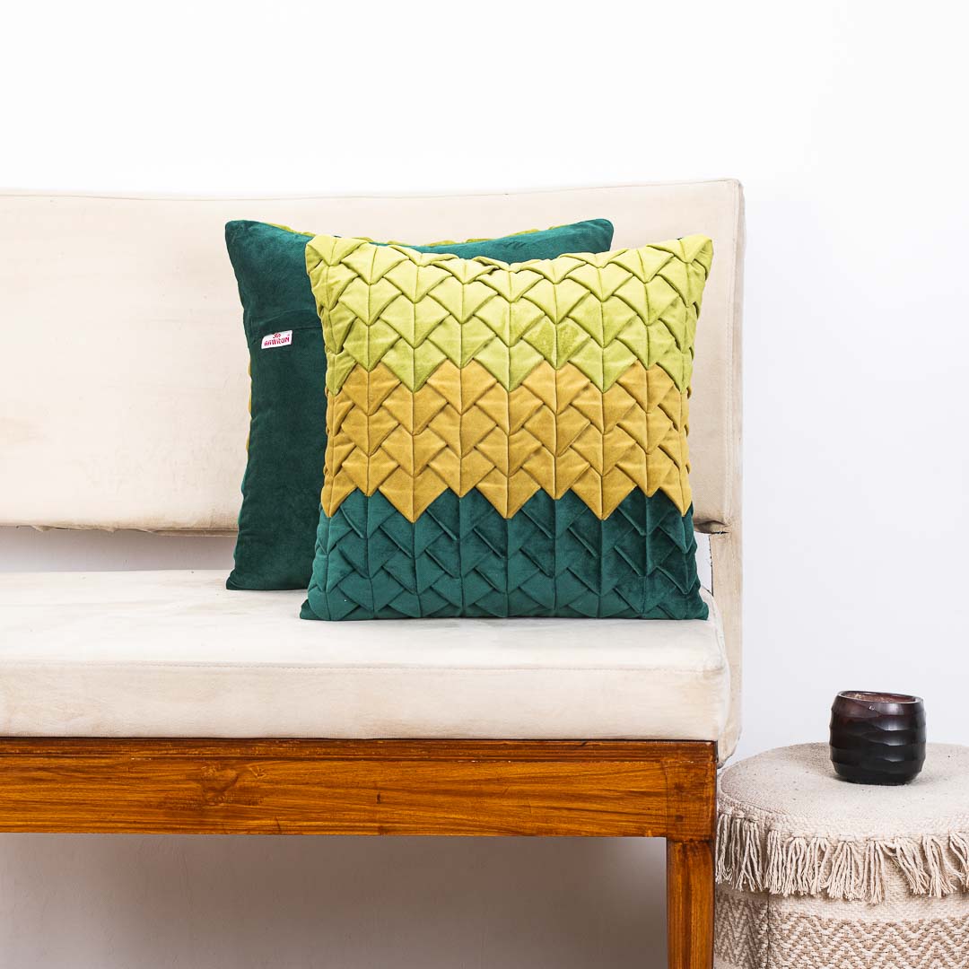 Premium Velvet Shaded Pineapple Textured Cushion Cover