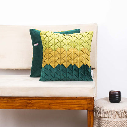 Premium Velvet Shaded Pineapple Textured Cushion Cover