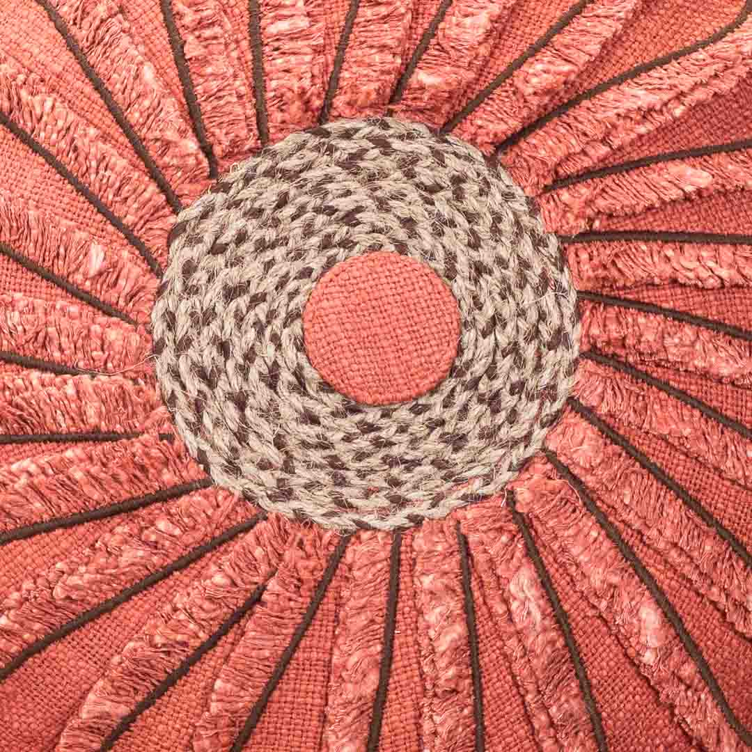 Premium Handmade Jute Chakri Cushion Cover