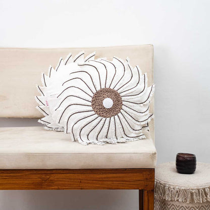 Premium Handmade Jute Chakri Cushion Cover
