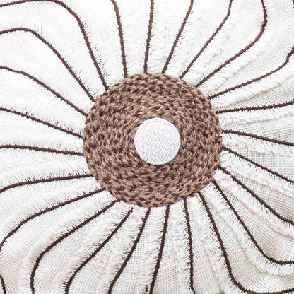 Premium Handmade Jute Chakri Cushion Cover