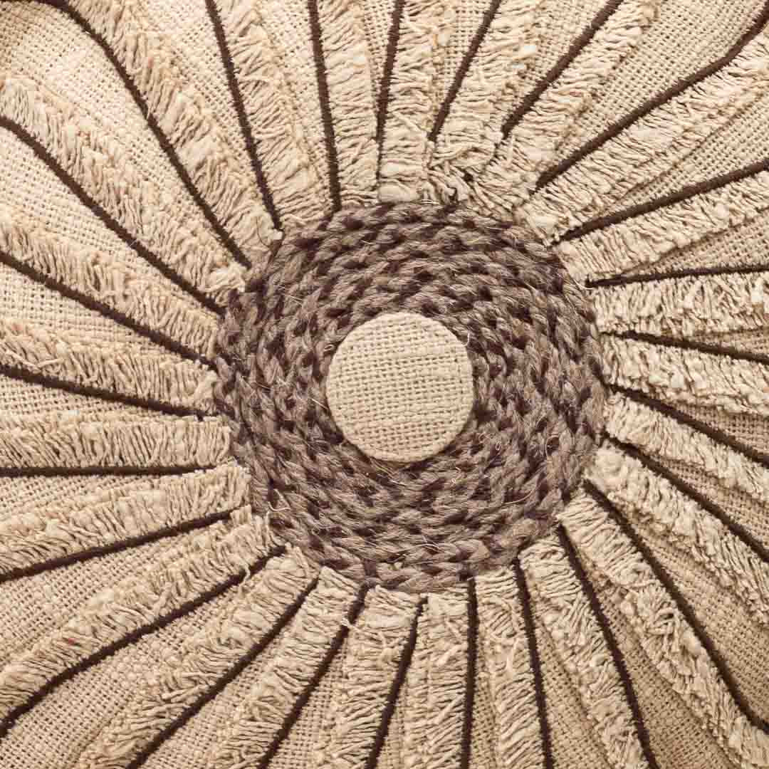Premium Handmade Jute Chakri Cushion Cover