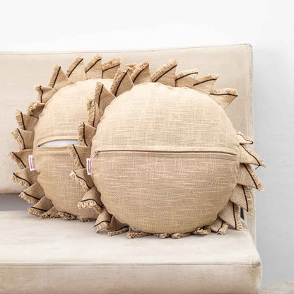 Premium Handmade Jute Chakri Cushion Cover