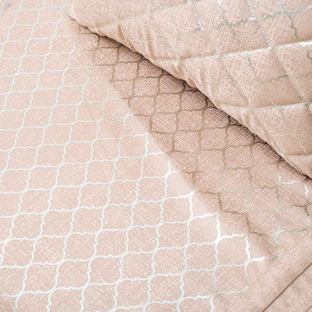 Premium Jacquard Foil Printed (1+2+2+2+1) Bed Cover