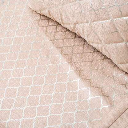 Premium Jacquard Foil Printed (1+2+2+2+1) Bed Cover