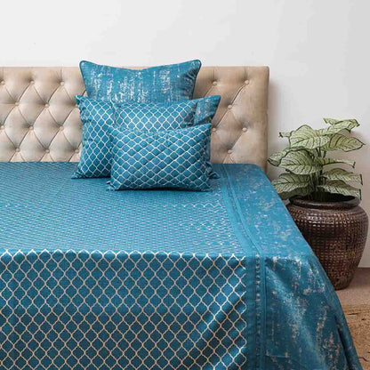 Premium Jacquard Foil Printed (1+2+2+2+1) Bed Cover